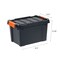 IRIS USA 22 Quart Heavy Duty Plastic Storage Box, Black, 4 Pack